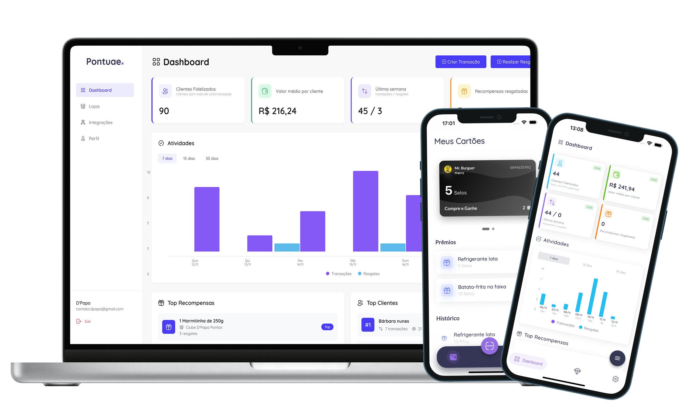 Pontuae - Lojistas e Clientes